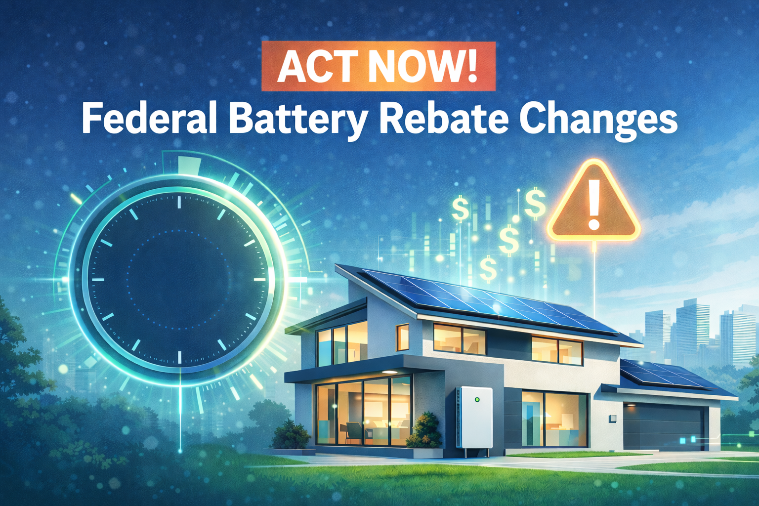 Don’t Miss Out: Federal Battery Rebate Changes Make Now the Best Time to Install a Home Battery
