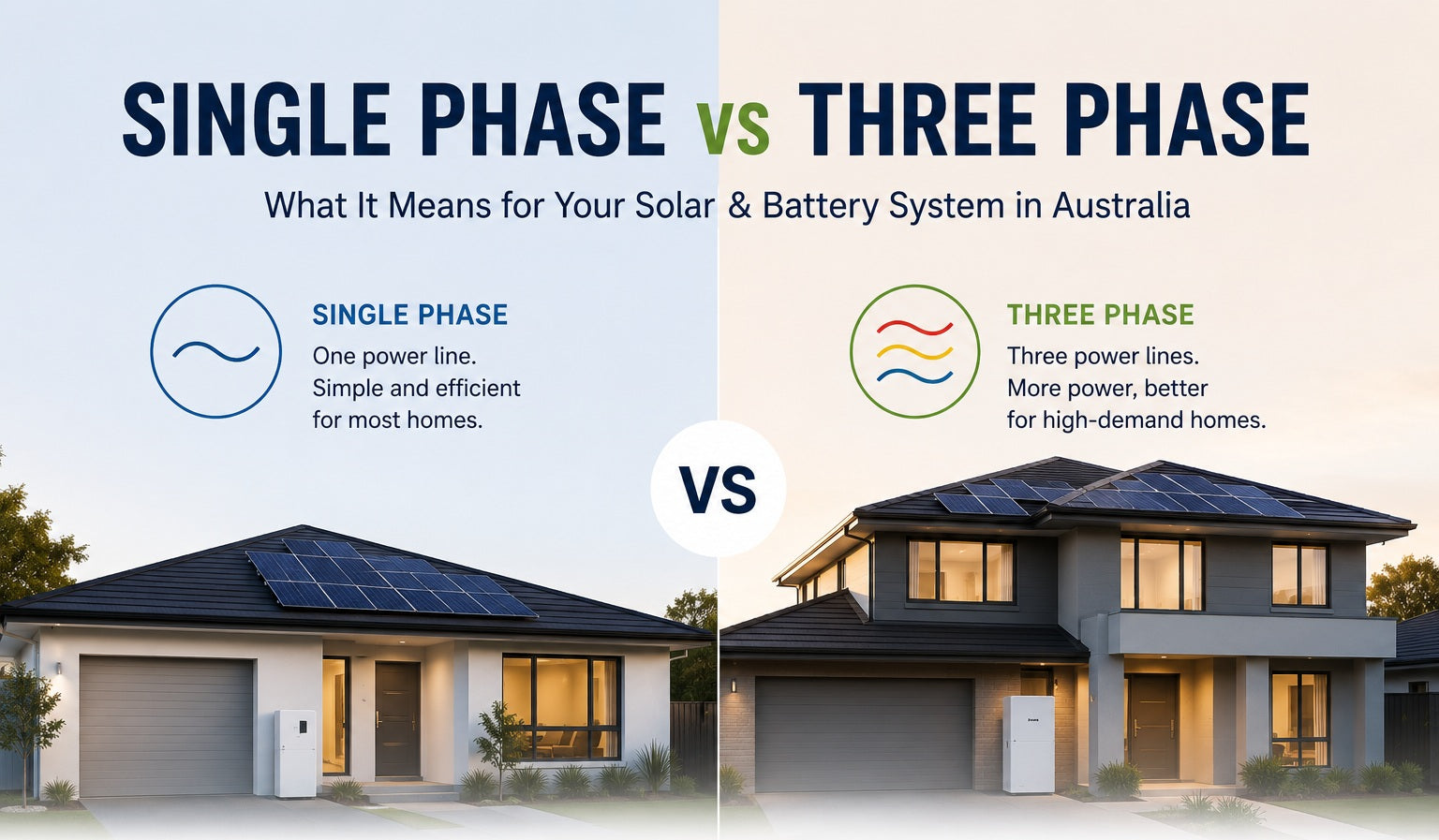 Single Phase vs Three Phase Power: What It Means for Your Solar and Battery System in Australia
